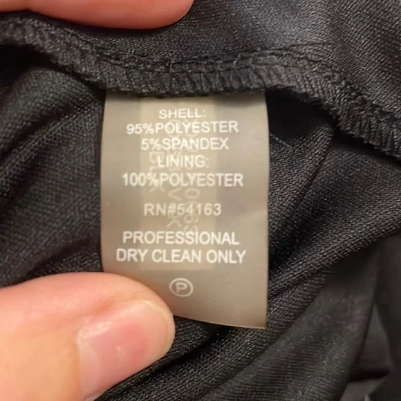 Calvin Klein v-neck midi black cold shoulder dress - Picture 7 of 7